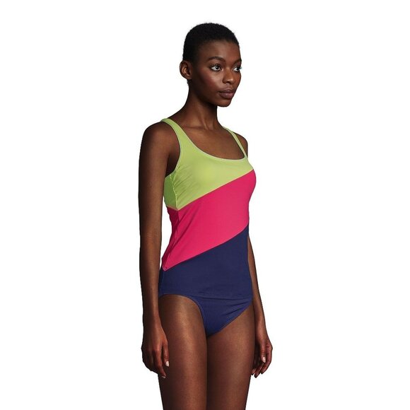 New Land's End Women's Square Neck Underwire Tankini Swimsuit Top‎ Size 12 - Picture 7 of 8